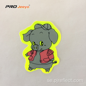 Reflekterande Lim Pvc Pig Form Klistermärken För Barn